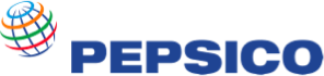 blue pepsico logo with a yellow striped globe on the left and the blue Pepsico title on the right